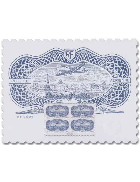 n° 92A - Timbre France poste aérienne (Affiche BURELE )