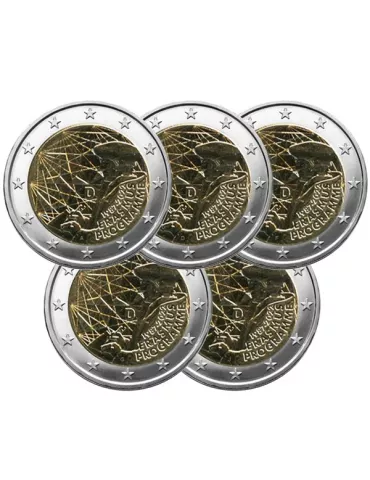 2 EURO COMMEMORATIVE 2022 : ALLEMAGNE (35 Ans du Programme Erasmus 5 pièces)