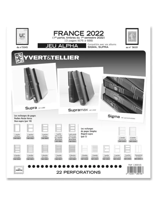 FRANCE ALPHA : 2022 - 1ER SEMESTRE (JEUX SANS POCHETTES)