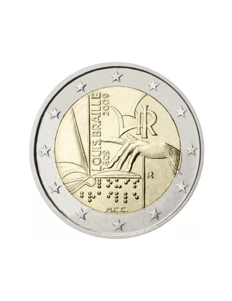 2 EURO COMMEMORATIVE 2009 : ITALIE (200 ans de la naissance de l'inventeur français Louis Braille)