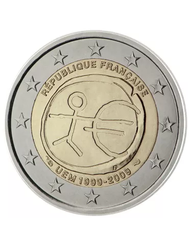 2 EURO COMMEMORATIVE 2009 : FRANCE (10e anniversaire de l´Union Économique et Monétaire)