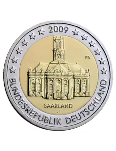 2 EURO COMMEMORATIVE 2009 : ALLEMAGNE - J (Présidence de la Sarre au Bundesrat)