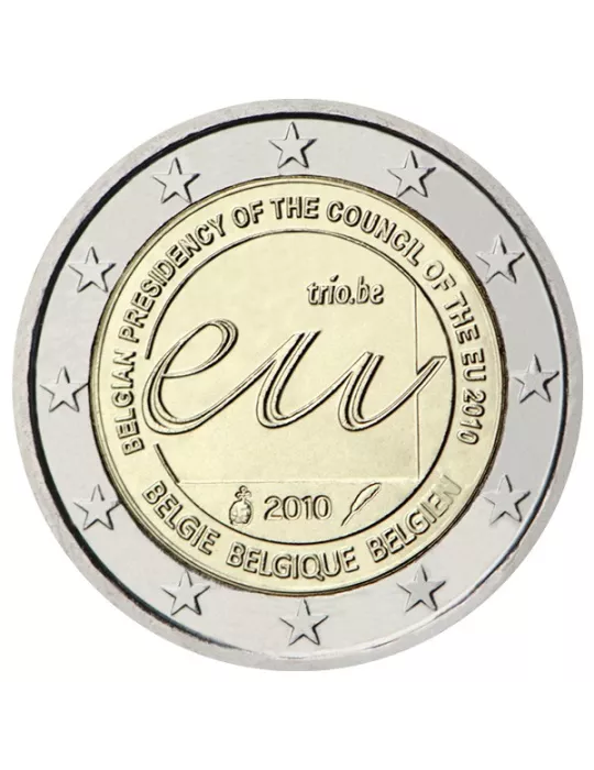 2 EURO COMMEMORATIVE 2010 : BELGIQUE (Présidence belge du Conseil de l'Union européenne en 2010)