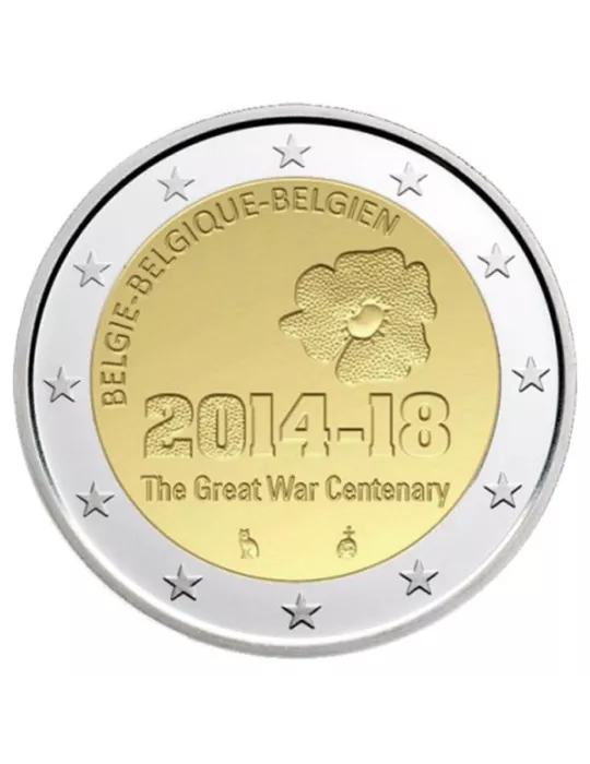 2 EURO COMMEMORATIVE 2014 : BELGIQUE (100e anniversaire du début de la Première Guerre mondiale)