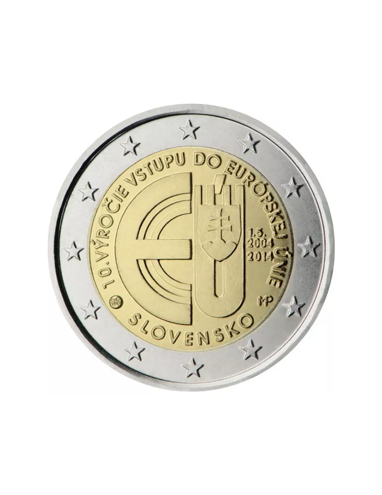 2 EURO COMMEMORATIVE 2014 : SLOVAQUIE (10 ansde l'entrée de la Slovaquie dans l'Union européenne)