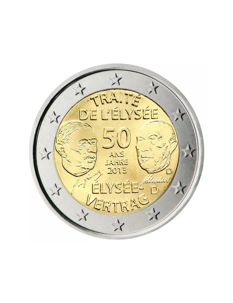2 EURO COMMEMORATIVE 2013 : ALLEMAGNE (50e anniversaire du Traité de l'Élysée)