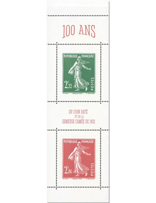 n° 1530 (n° 5607/5610) - Timbre France Carnets Divers (100 ans du coin daté et de la Semeuse camée)