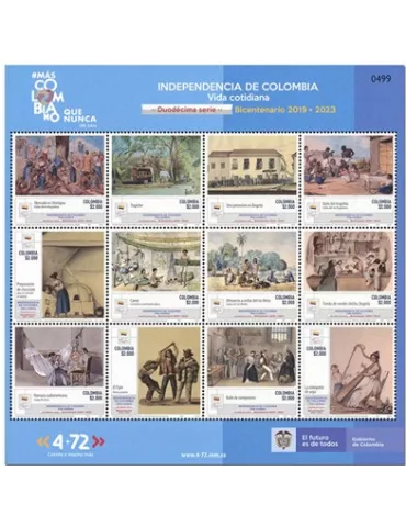 n° 2351/2362 - Timbre COLOMBIE Poste