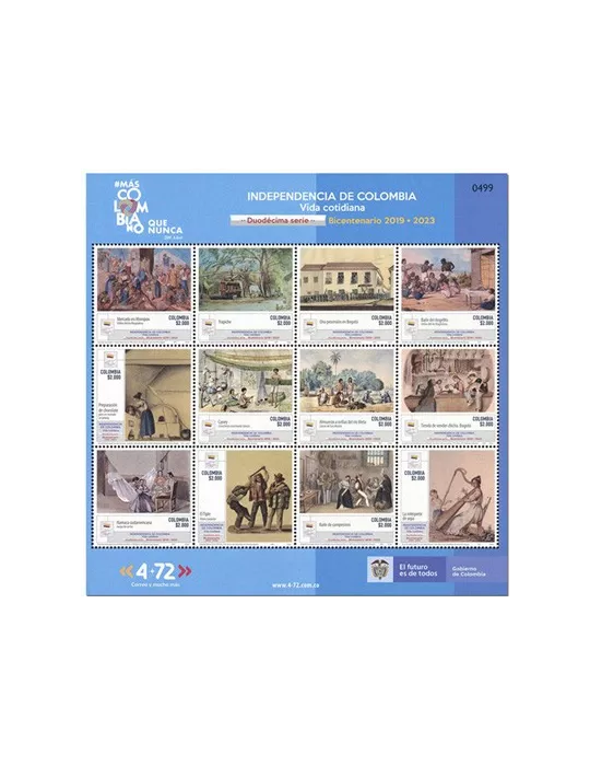 n° 2351/2362 - Timbre COLOMBIE Poste