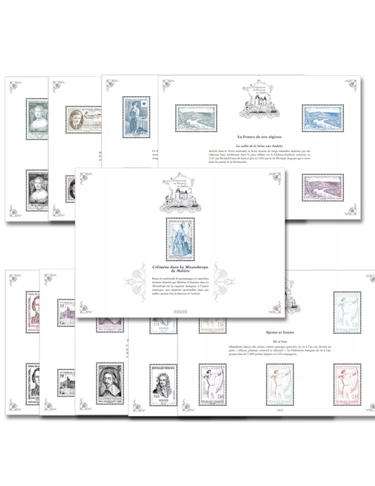 Blocs PATRIMOINE DE FRANCE EN TIMBRES (2022)