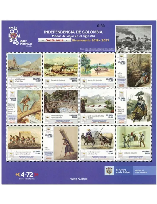 n° 2219/2230 - Timbre COLOMBIE Poste
