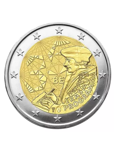 BU : 2 EURO COMMEMORATIVE 2022 COINCARD : BELGIQUE - 35 ANS DU PROG. ERASMUS (Version francophone) 2