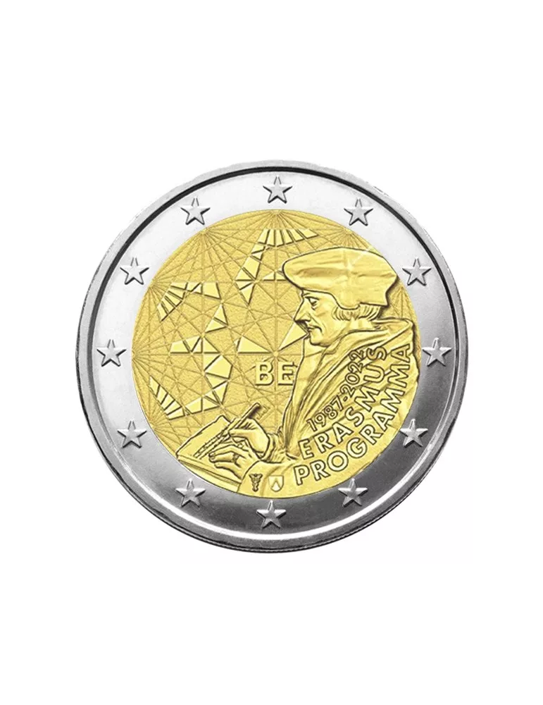 BU : 2 EURO COMMEMORATIVE 2022 COINCARD : BELGIQUE - 35 ANS DU PROG. ERASMUS (Version francophone)