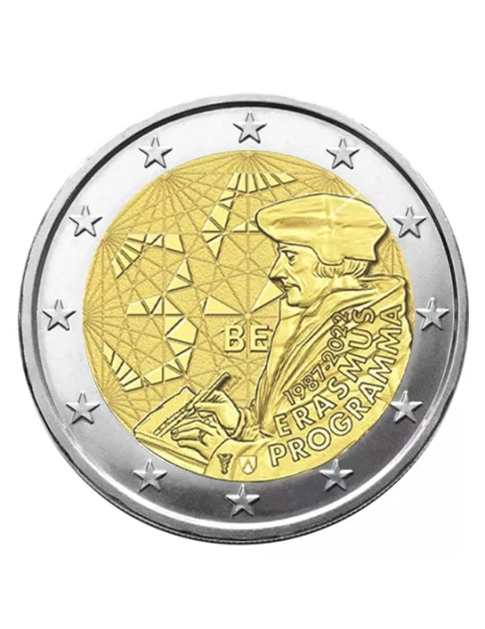 BU : 2 EURO COMMEMORATIVE 2022 COINCARD : BELGIQUE - 35 ANS DU PROG. ERASMUS (Version francophone)