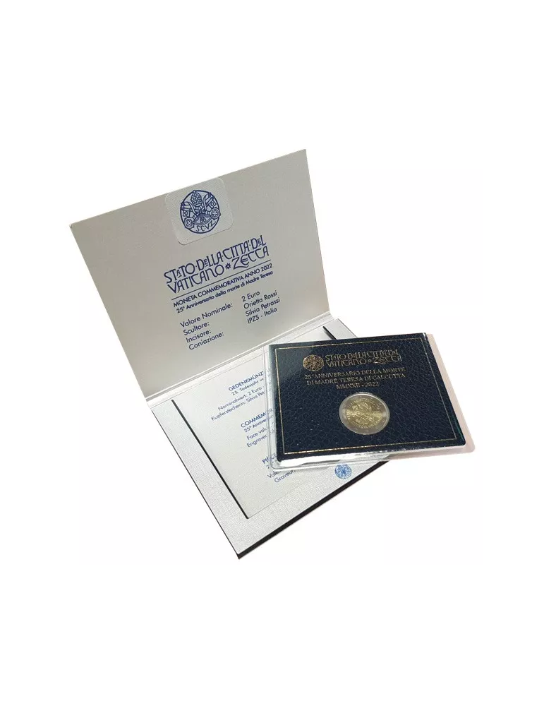 BU : 2 EURO COMMEMORATIVE 2022 : VATICAN (25 ans de la Mort de la Mère Teresa)