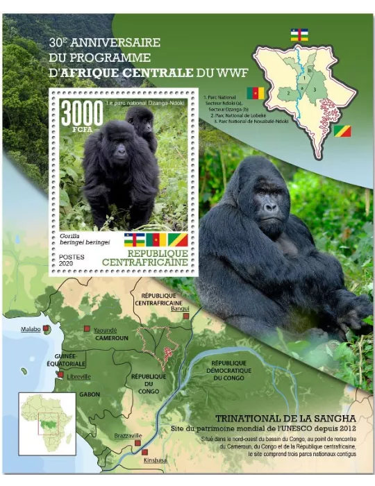 n° 1689 - Timbre CENTRAFRIQUE Blocs et feuillets