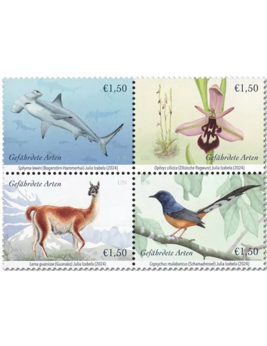 n° 1186/1189 - Timbre ONU VIENNE Poste