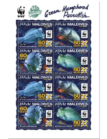 n° 7591/7598 - Timbre MALDIVES Poste