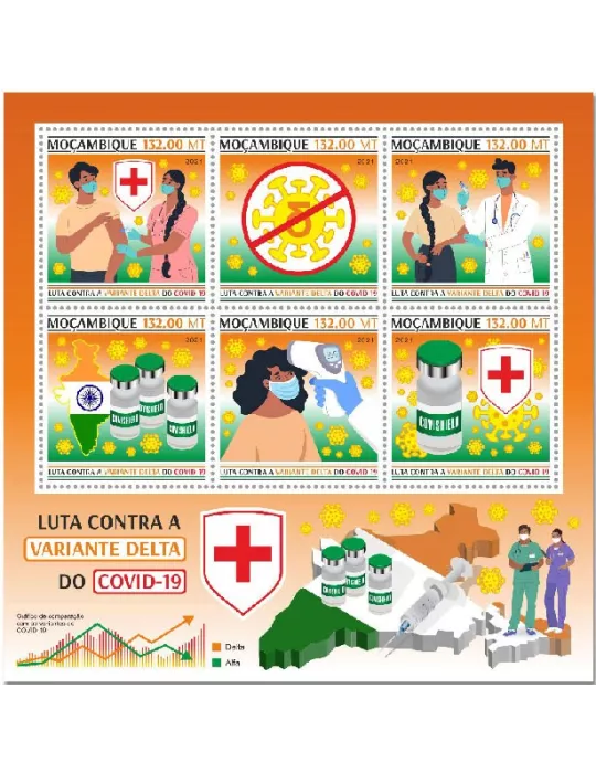 n° 9208/9213 - Timbre MOZAMBIQUE Poste