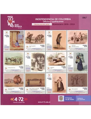 n° 2363/2374 - Timbre COLOMBIE Poste
