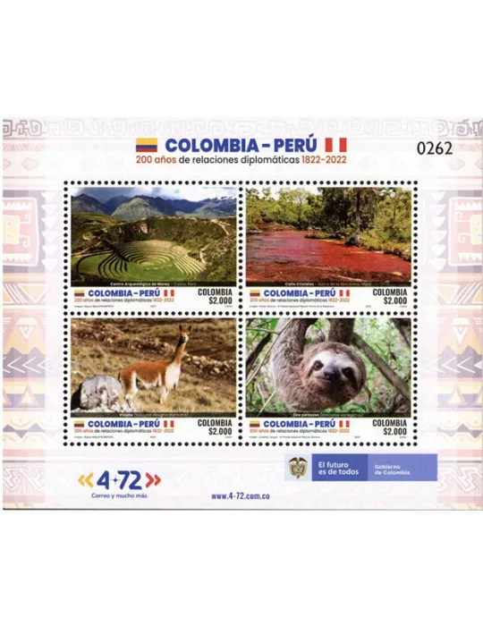 n° 2483/2486 - Timbre COLOMBIE Poste
