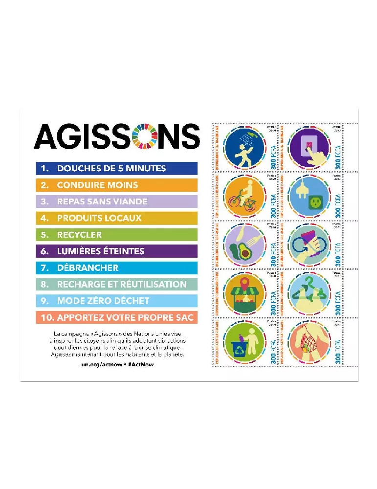 n° 7028/7037 - Timbre CENTRAFRIQUE Poste