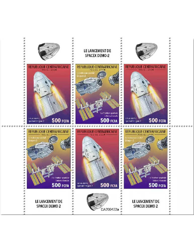 n° 7040/7045 - Timbre CENTRAFRIQUE Poste