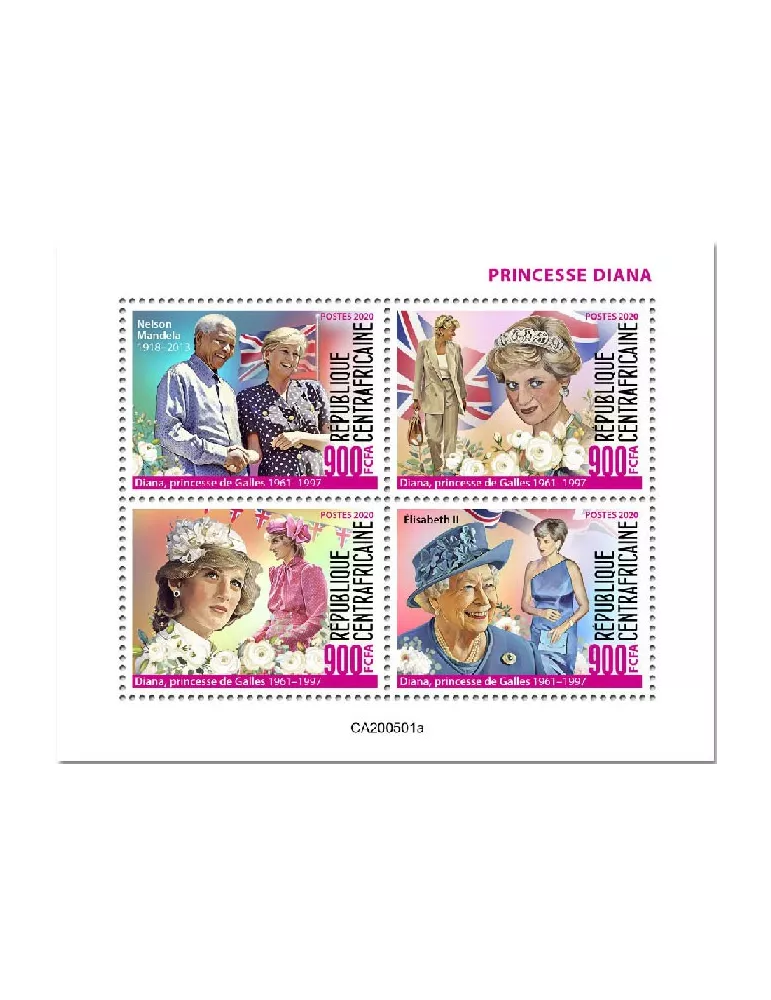 n° 7044/7047 - Timbre CENTRAFRIQUE Poste