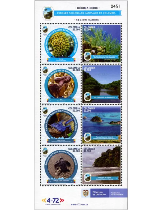 n° 2508/2515 - Timbre COLOMBIE Poste