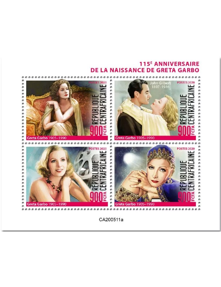 n° 7158/7161 - Timbre CENTRAFRIQUE Poste