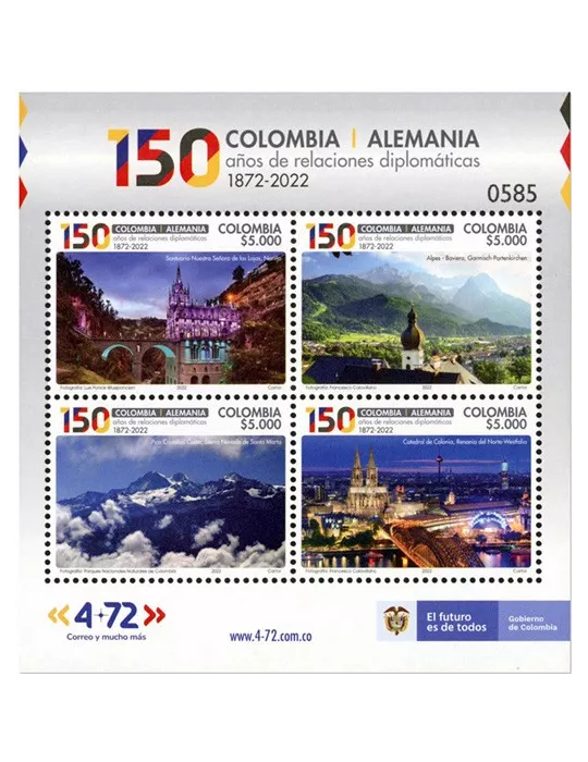 n° 2526/2529 - Timbre COLOMBIE Poste