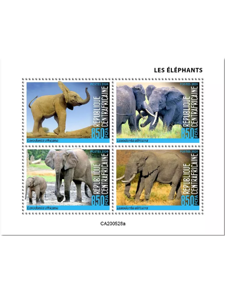 n° 7351/7354 - Timbre CENTRAFRIQUE Poste