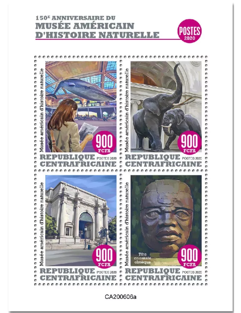 n° 7408/7411 - Timbre CENTRAFRIQUE Poste