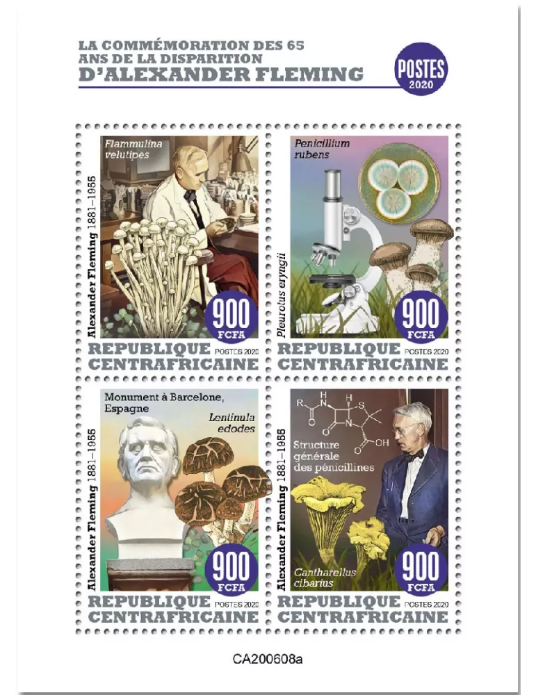 n° 7416/7419 - Timbre CENTRAFRIQUE Poste