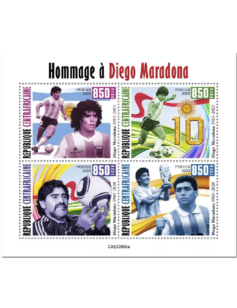 n° 7420/7423 - Timbre CENTRAFRIQUE Poste