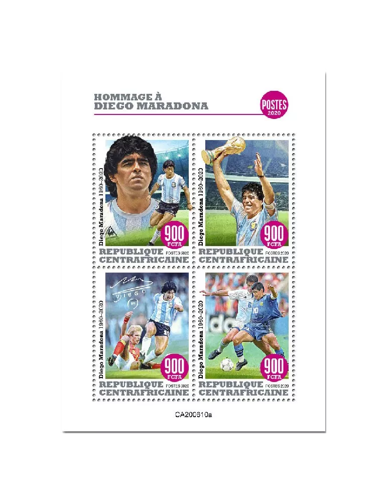 n° 7424/7427 - Timbre CENTRAFRIQUE Poste