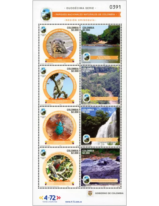 n° 2562/2569 - Timbre COLOMBIE Poste