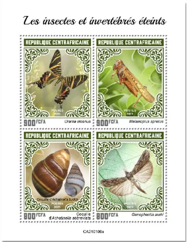 n° 7586/7589 - Timbre CENTRAFRIQUE Poste