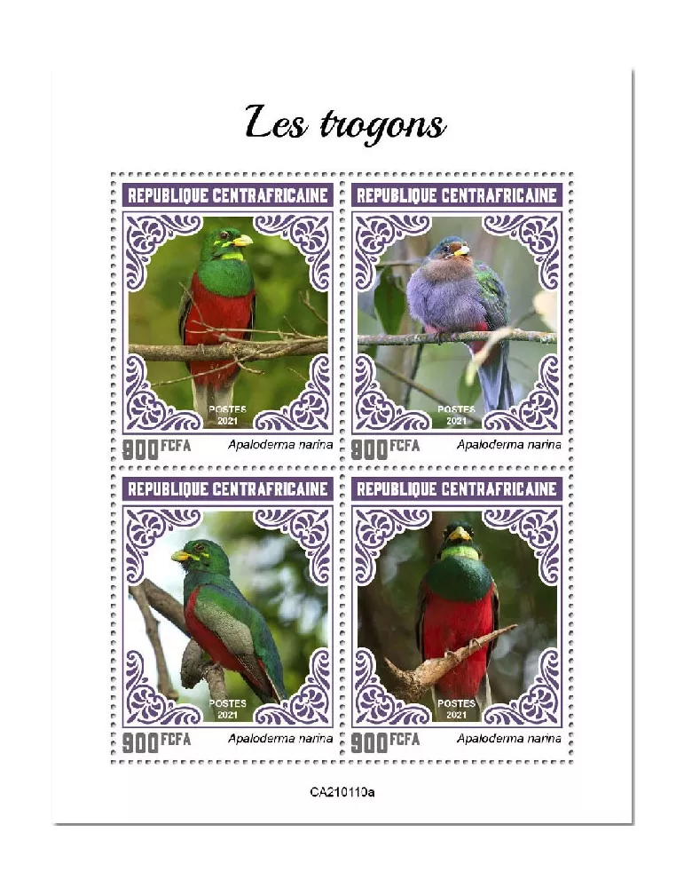 n° 7602/7605 - Timbre CENTRAFRIQUE Poste