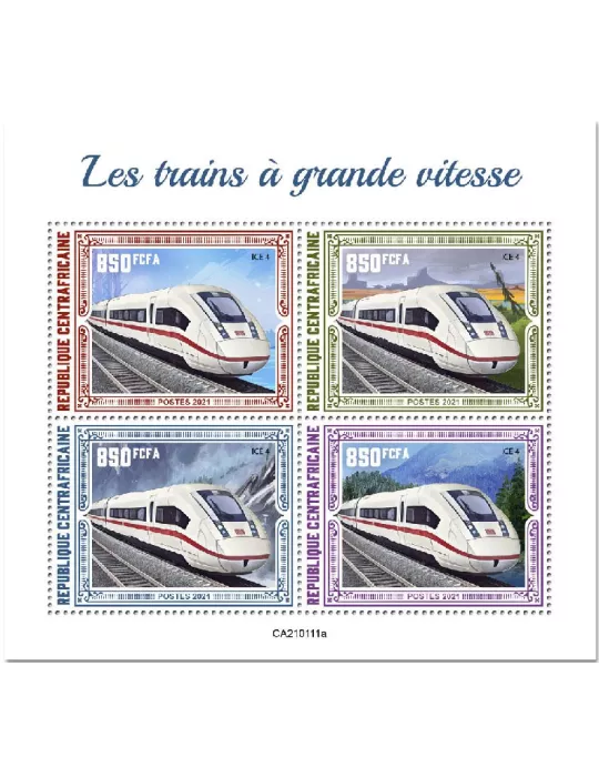 n° 7606/7609 - Timbre CENTRAFRIQUE Poste