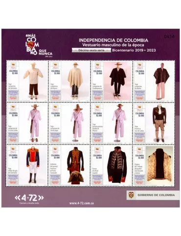 n° 2582/2593 - Timbre COLOMBIE Poste