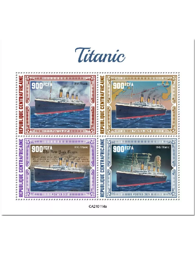 n° 7618/7621 - Timbre CENTRAFRIQUE Poste