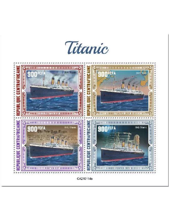 n° 7618/7621 - Timbre CENTRAFRIQUE Poste