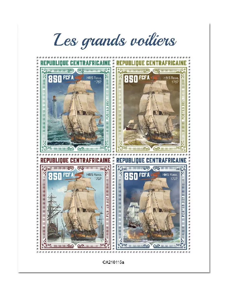 n° 7622/7625 - Timbre CENTRAFRIQUE Poste