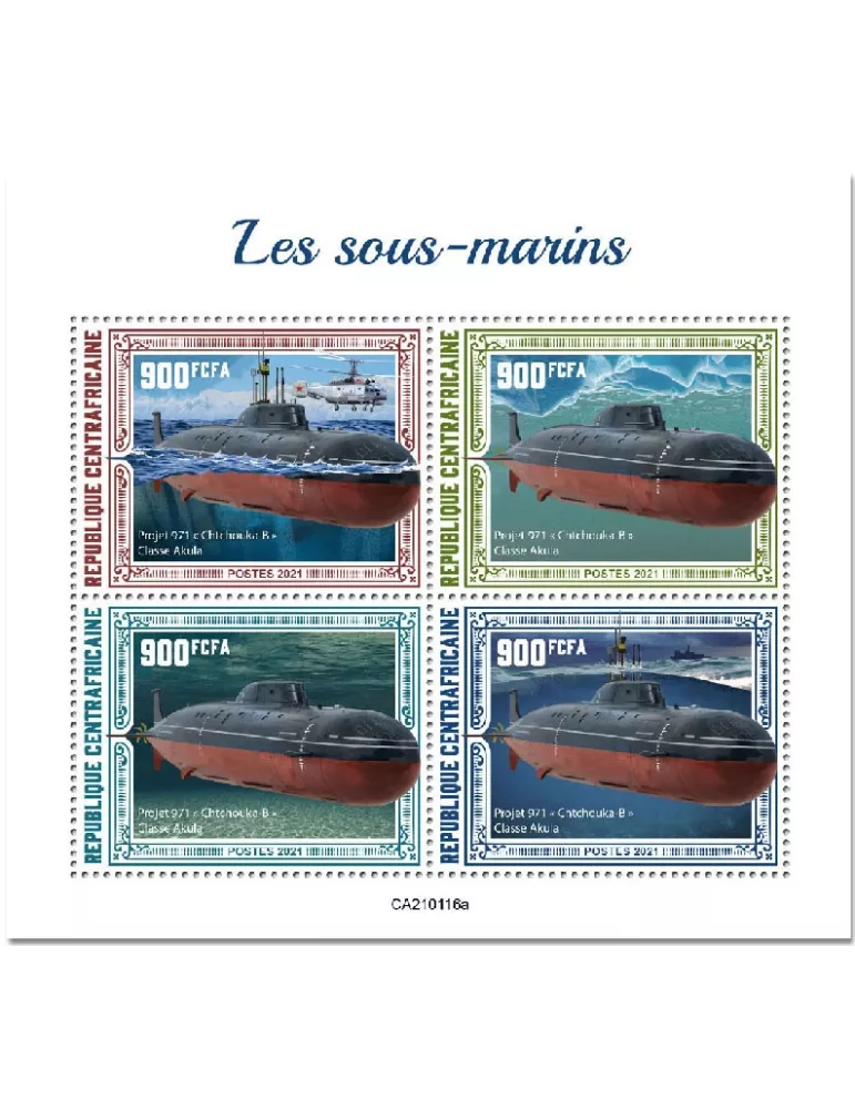 n° 7626/7629 - Timbre CENTRAFRIQUE Poste
