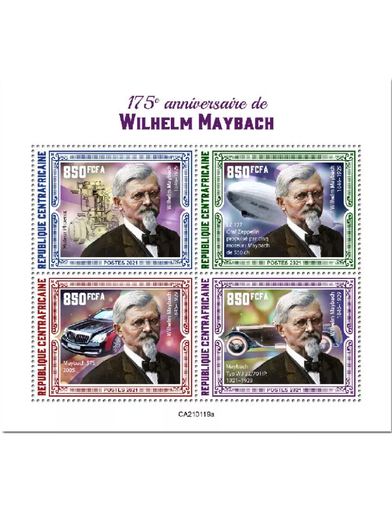 n° 7638/7641 - Timbre CENTRAFRIQUE Poste