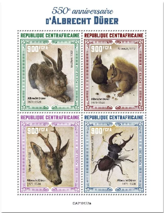 n° 7650/7653 - Timbre CENTRAFRIQUE Poste