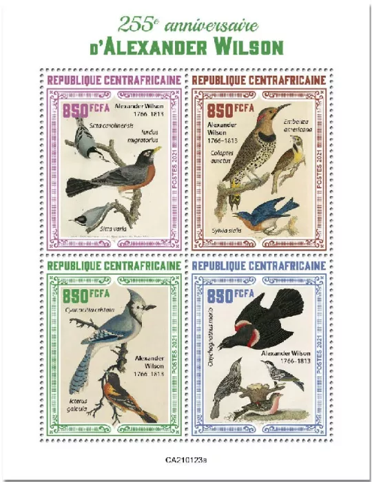 n° 7654/7657 - Timbre CENTRAFRIQUE Poste