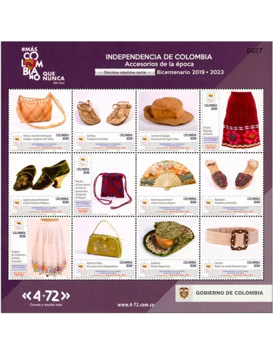 n° 2595/2606 - Timbre COLOMBIE Poste