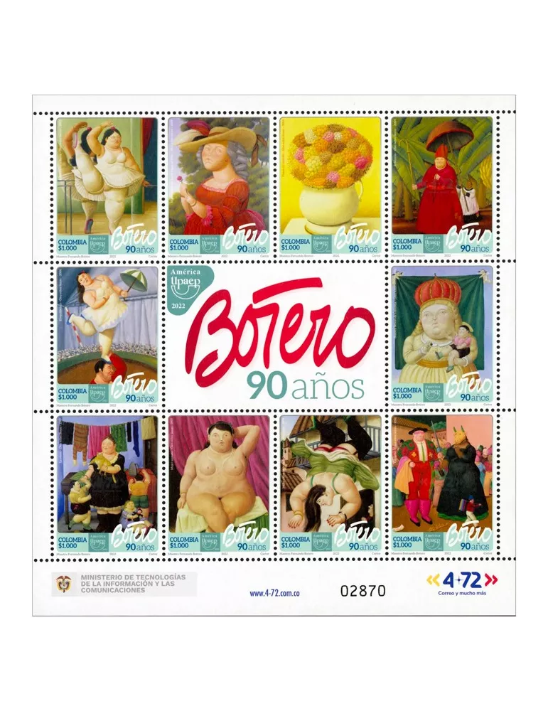 n° 2608/2617 - Timbre COLOMBIE Poste